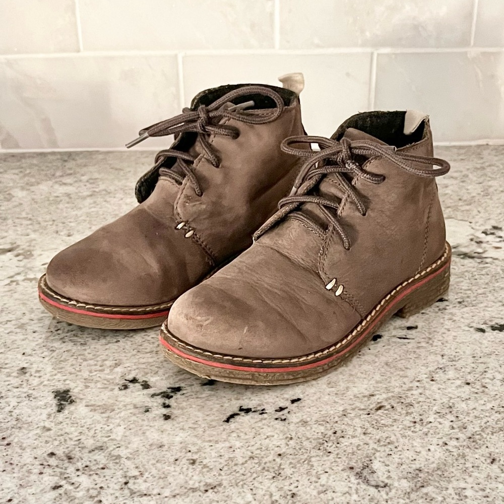 Zara gray boot lace up suede leather